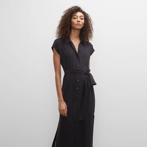 Club Monaco Danielle Sill Dress - Black Size 0